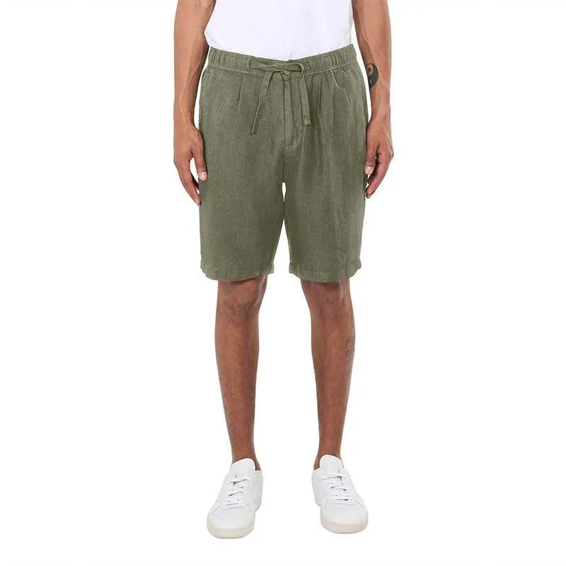 Short Loose Lin Olive