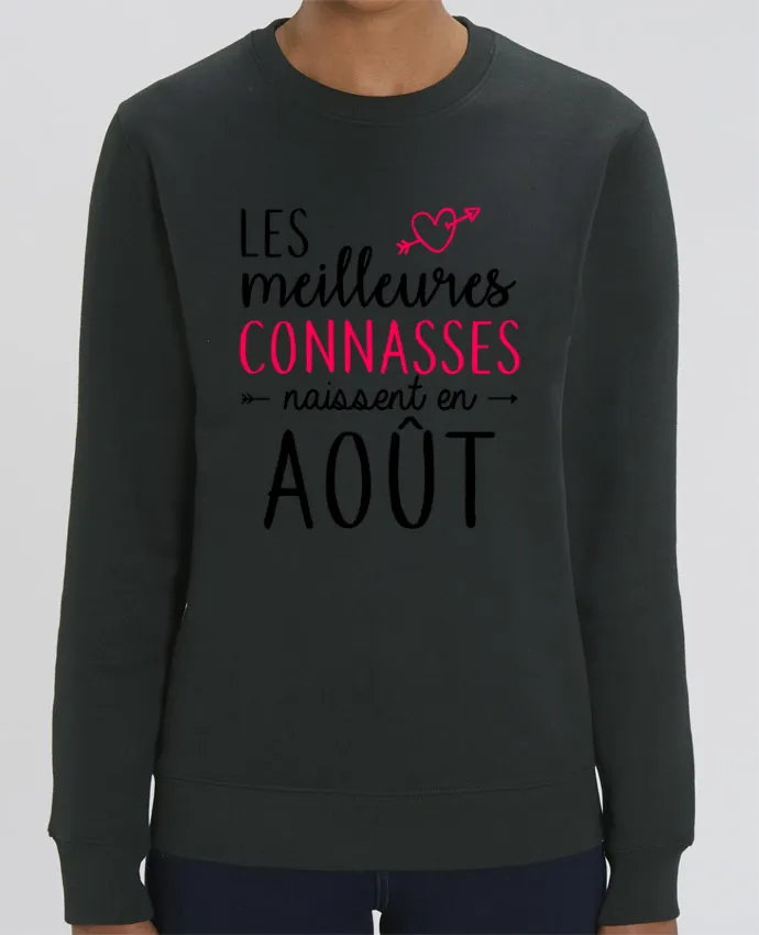 Sweat-shirt Les meilleures connasses naissent Août Par La boutique de Laura