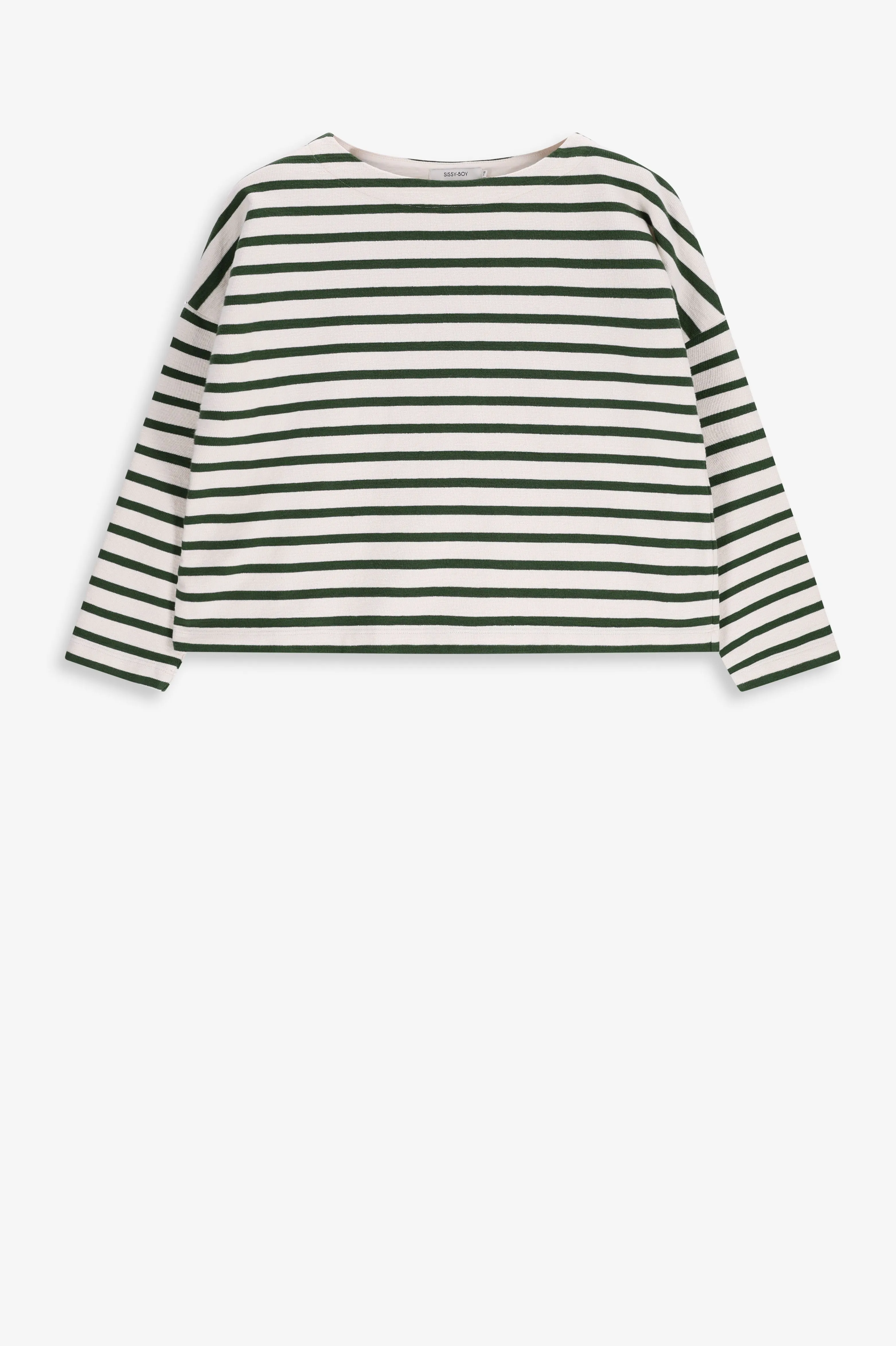 T-shirt oversize rayé  - vert