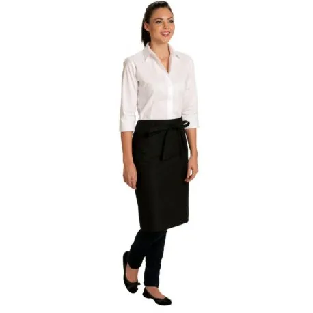 Tablier Bistrot Noir polycoton 75 cm - Talbot
