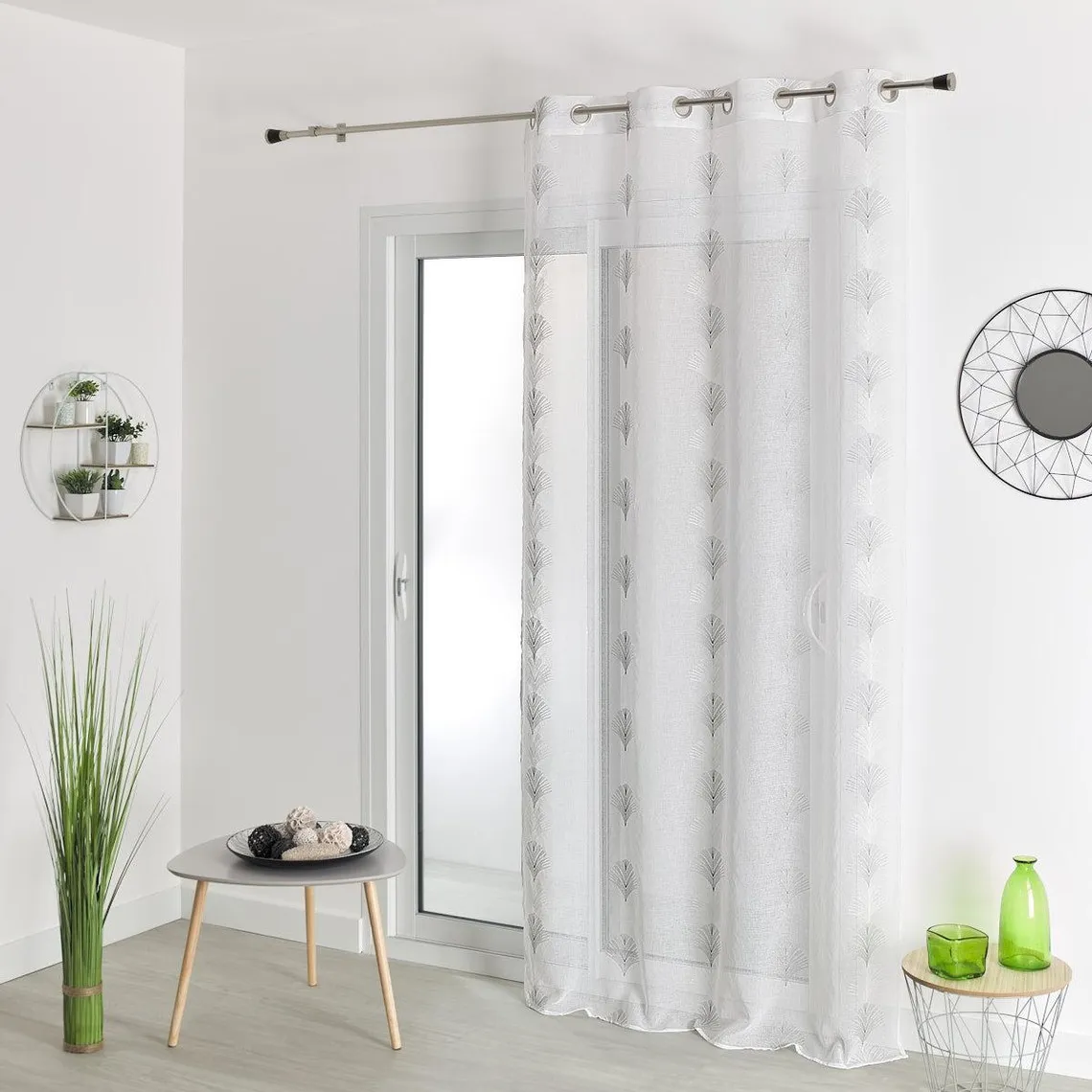 VOILAGE BRODE-ARGENT-140X240 | 3 Suisses